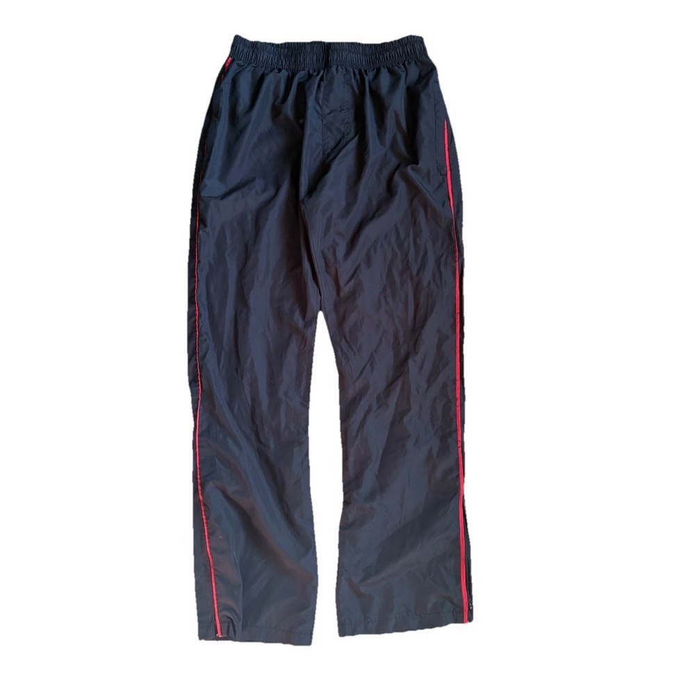 NBN Gear Men's Track Pants XL Black Red Stripe Elastic Waist